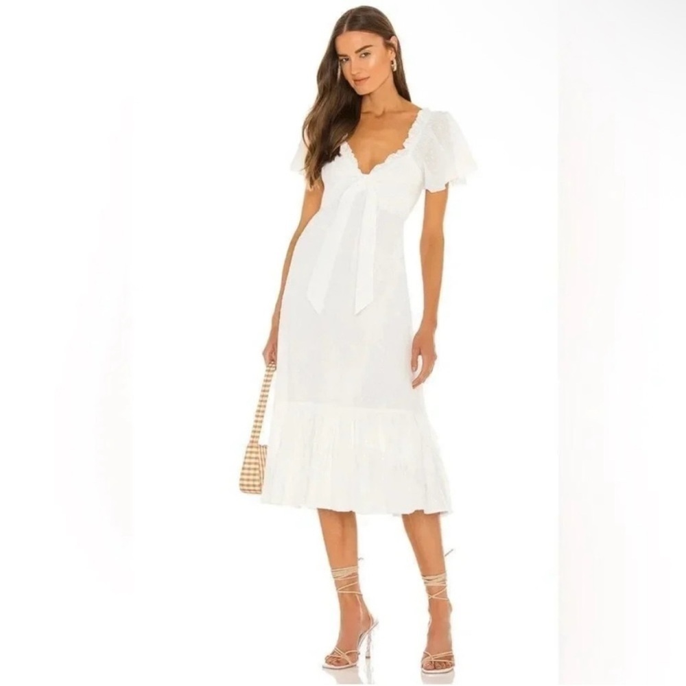 Cleobella Ashlyn Dobby midi Dress L organic cotton Boho Organic Cotton Whimsy - Picture 2 of 10